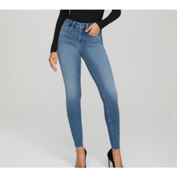GOOD AMERICAN GOOD LEGS W/ RAW HEM JEANS SIZE 8/29 - Picture 1 of 5